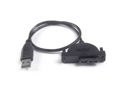 Cabo Adaptador Usb 2.0 para Slim Sata, Preto, Conector Usb Único, 7+6 Pinos, ZYBLSSBB