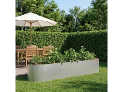 Vidaxl Cama De Jardim Elevada Aço Galvanizado 220 X 40 X 40 Cm Aço