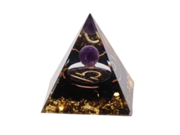 Pirâmide de Orgonite de Cristal 5cm para Cura, Energia Positiva, Libra, Chakra, Geração