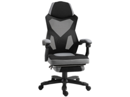 Cadeira Gamer CHEZMOI com estrutura em tela, giro 360°, altura ajustável e apoio para os pés
