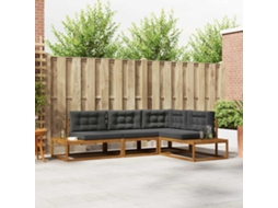 Vidaxl Conjunto De Sofás Para Exterior Natural E Antracite