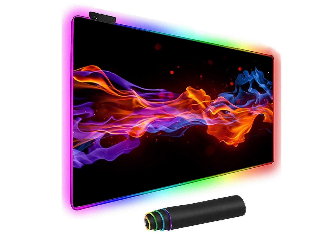 Mouse Pad Mouse Pad Grande E Luminoso Com Led E Base De Borracha Antiderrapante Aquaforge