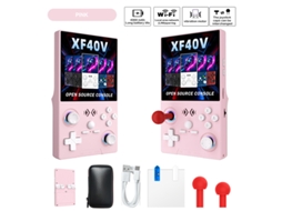 Console Portátil Xf40v Open Source | Tela Hd 4 Rgb, Joystick E Motor De Vibração Substituíveis 64gb Xf40v Rosa Sfushos