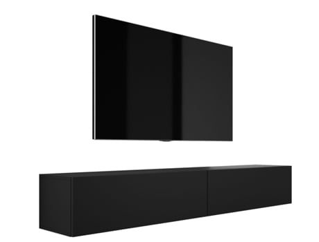 Móvel de Tv Suspenso D: L: 2 X 100 Cm A: 34 Cm D: 32 Cm Preto Mate 3XELIVING