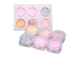 Conjunto De 6 Polvos De Brillo Para Uñas Con Lentejuelas Luminosas Decorativas Para Manicure Diy