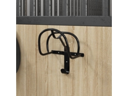 Vidaxl Suporte Para Brida De Parede Ferro Preto