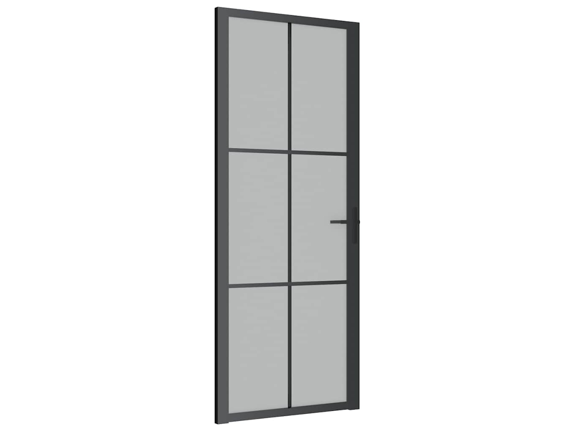 Porta De Interior Vidaxl Preto Vidro (83x201,5cm)