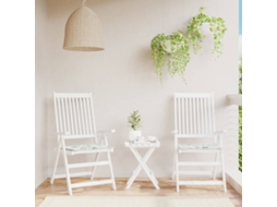 Vidaxl Almofadões P/ Cadeira 2pcs 50x50x3cm Tecido Padrão Folhas