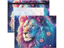 Frmg Pastas Fichário Lion Com 3 Bolsos Argolas, Tamanho A4, Com Fecho, Pastas Documentos 2012054a