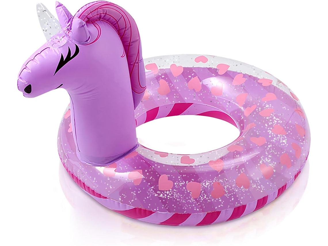 Boia inflável de unicórnio com glitter AQUAFORGE