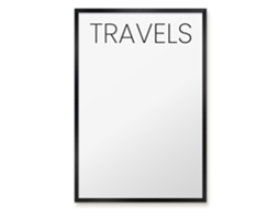Quadro magnético de parede para viagens, ideal para o quarto, Espelharte (40x60 cm)