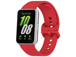 Bracelete para Samsung Galaxy Fit 3 Silicone Cor Sólida Fivela Vermelha XIAOMOYU