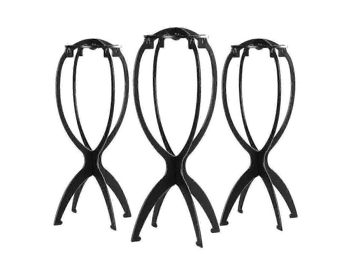 Suporte para Perucas, Suporte Portátil para Cabeça de Manequim de Peruca, Pacote com 3 Unidades TAISHENGDA