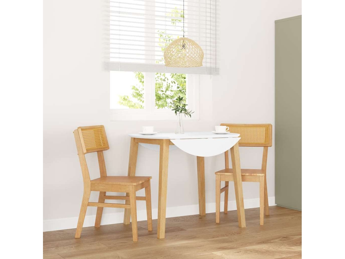 Vidaxl Cadeiras De Jantar 2 Pcs Madeira De Seringueira Maciça