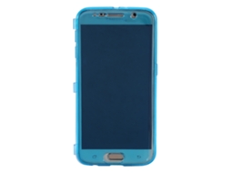Capa de Telefone EOOCOO (capa Flip Transparente, Cor Azul Claro)