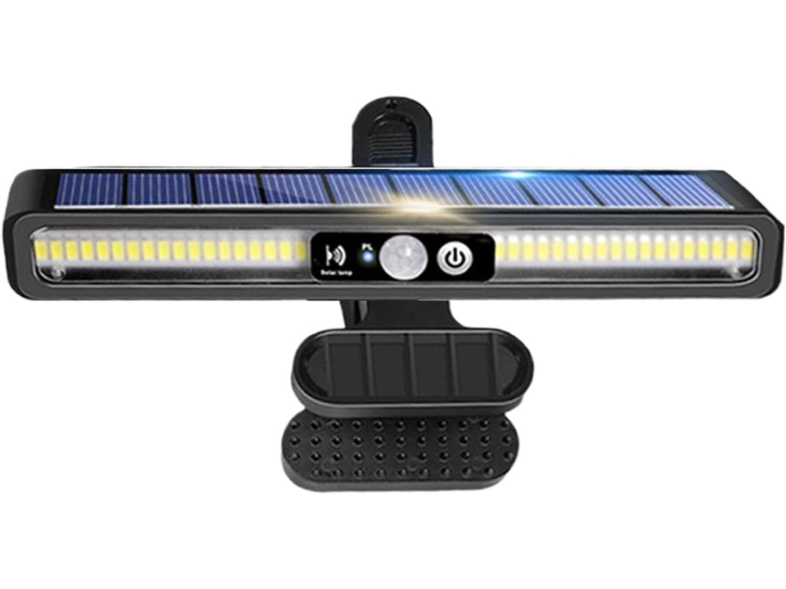 Luminária solar para cerca, iluminação solar externa para cercas com ângulo ajustável de 120°, La Gokoco