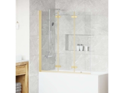 Vidaxl Cabine De Chuveiro Dobrável Ouro 130 X 138 Cm