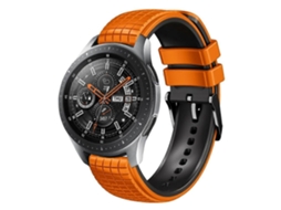 Pulseira De Silicone Bicolor Com Malha De 22 Mm