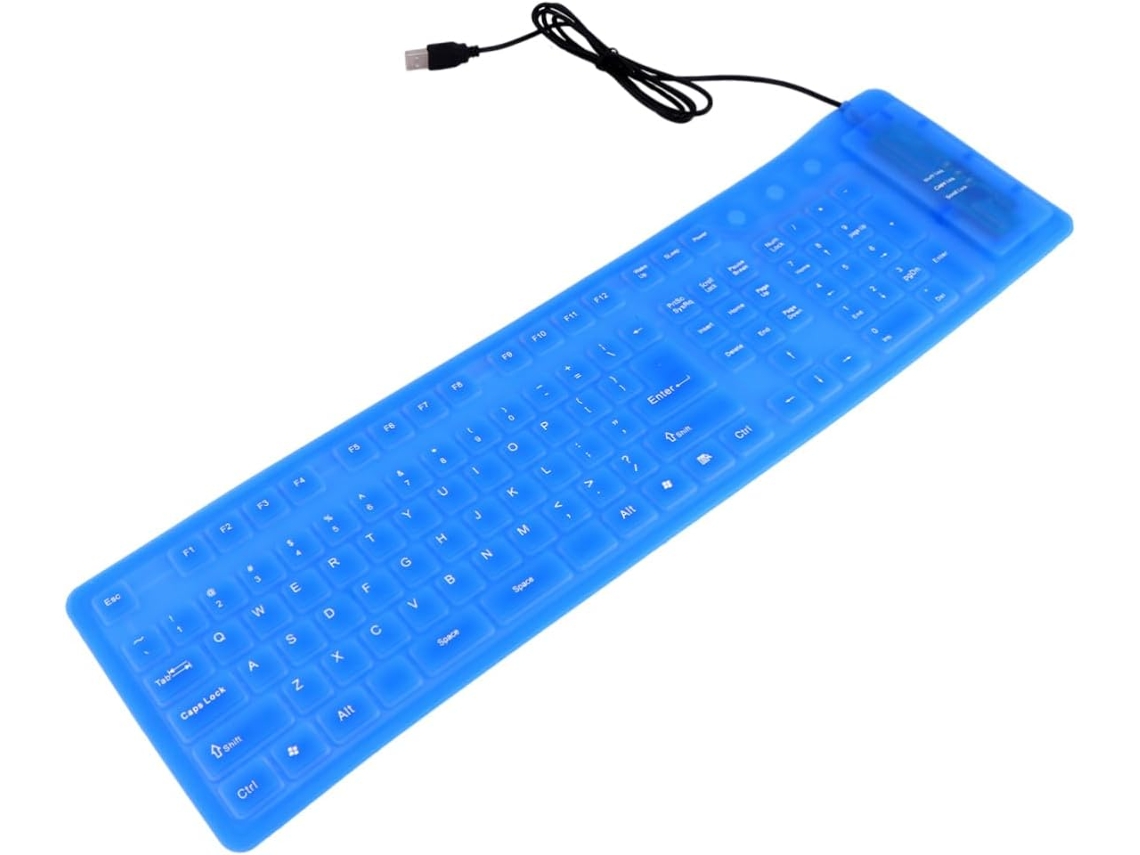 Teclado Usb De Silicone Com Teclas Laváveis, Design Compacto Para Uso No Escritório E Em Casa, Resistente A Óleo E Produtos Químicos. Gokoco