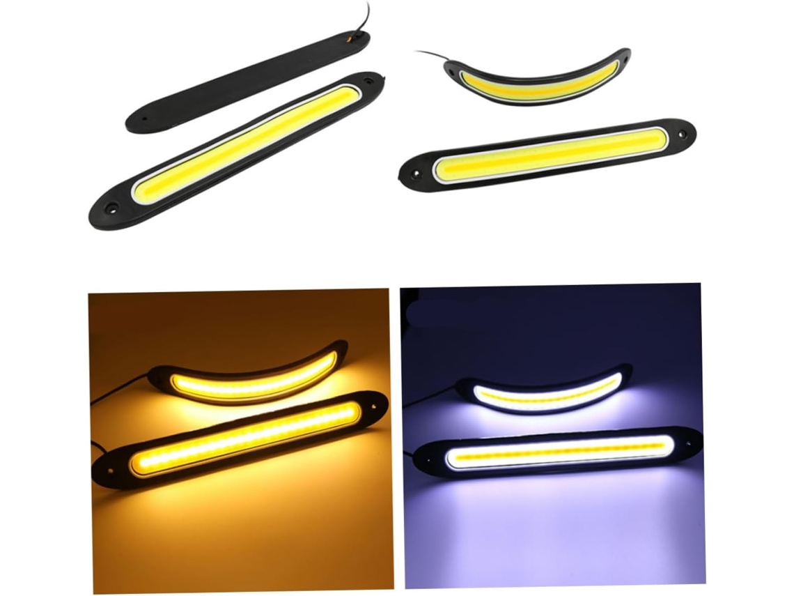 Solustre 2 Faróis De Led Alta Potência Com Sinalizador Para Veículos, Impermeáveis, Flexíveis E Adaptáveis A Curvas