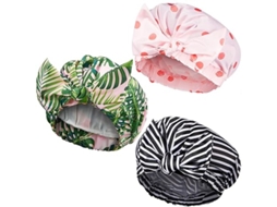 Conjunto De 3 Toucas De Banho Femininas, Impermeáveis ​​e Reutilizáveis.
