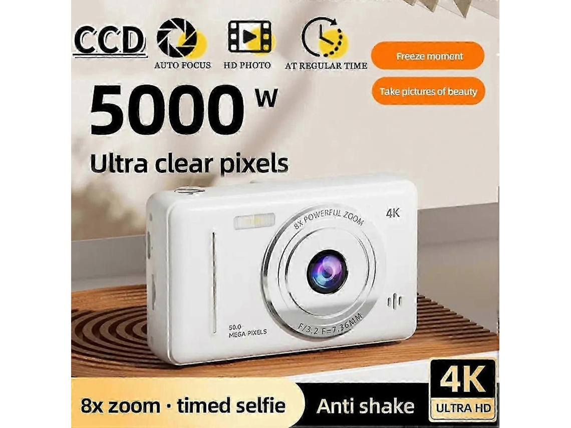 Câmara Digital Retro 4k Com Sensor Ccd De 50 Mp