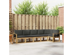 Vidaxl Conjunto De Sofás Para Exterior 6 Unid. Branco E Antracite