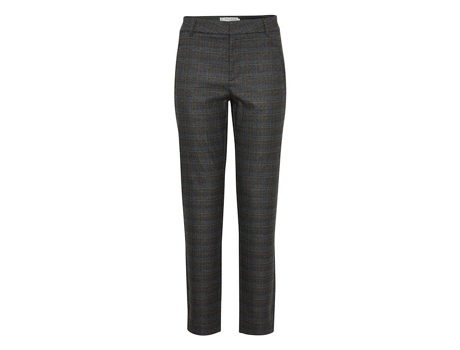 Calças de Mulher PULZ JEANS Bindy Check Cinzento (36)