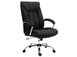 Cadeira Escritório Ergonômica 65x78x118cm Com Altura Ajustável E Função Balanço, Encosto Alto Preto