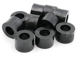 Afstandshulzen - 10 Unidades - Ideal Para Componentes - 17 Mm De Altura - Hd-polyetileno - Para Diversas Aplicações - Preto