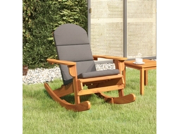 Cadeira De Balanço Adirondack Com Almofadões Acácia Maciça Dkd Home Decor