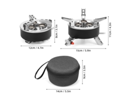 Mali estufa de Camping a Gás 3 Queimadores 6800w Ignição Piezo Plegável para Camping Hiking Picnic Emergência