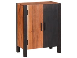 Conjunto 1 Armário Aparador Vidaxl Castanho Madeira De Acácia Maciça (55 X 30 X 75 Cm)