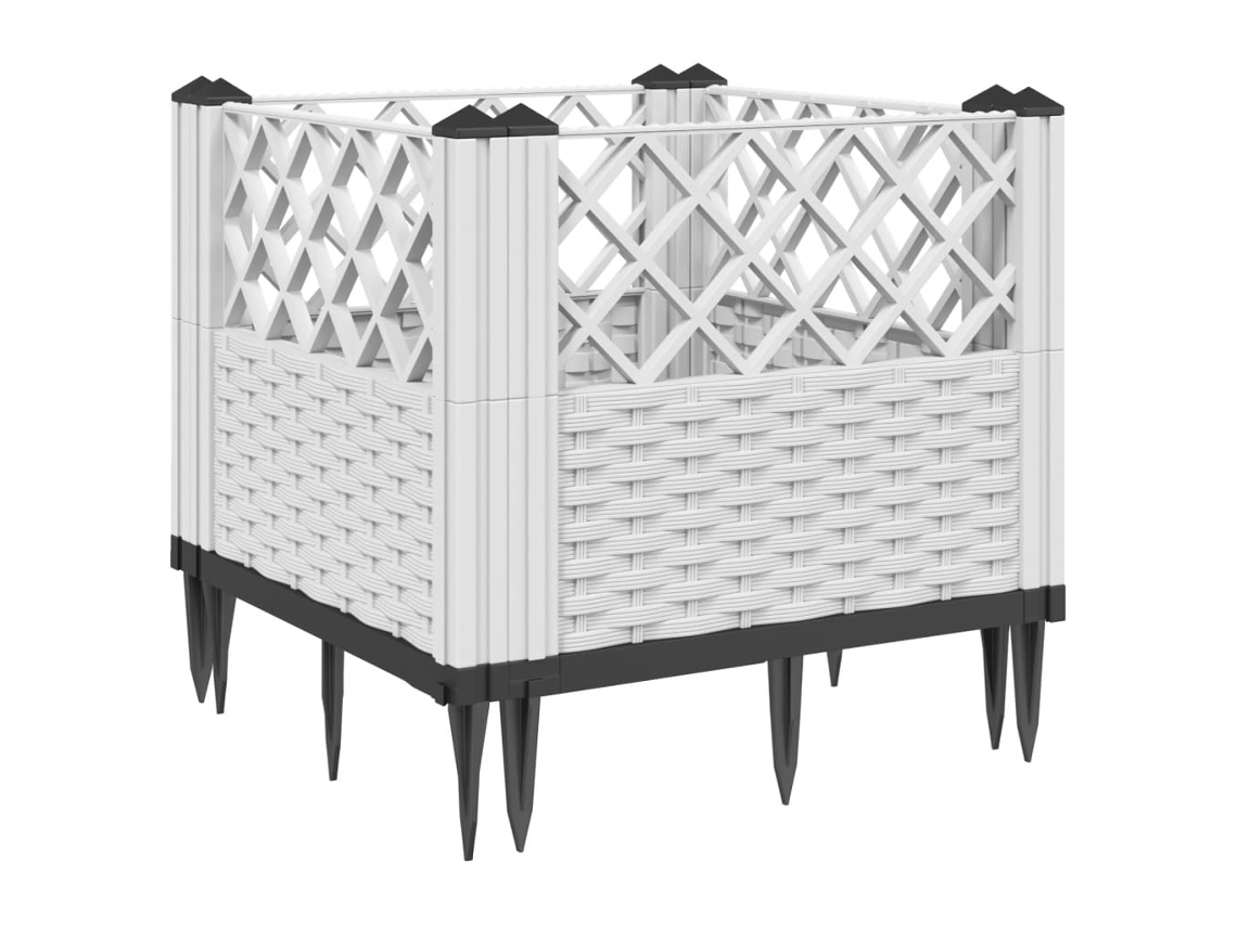 Garden Planter, Garden Planters Vidaxl Branco Polipropileno (43,5 X 43,5 X 43,5 Cm)