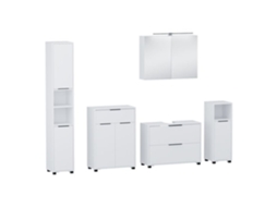 Conjunto de Móveis para Casa de Banho VICCO 5 Peças com Espelho LED (80x60 cm)