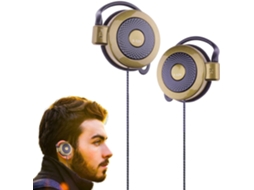 Fones De Ouvido Com Fio Tipo Clipe Estéreo Gancho Orelha 3, 5mm