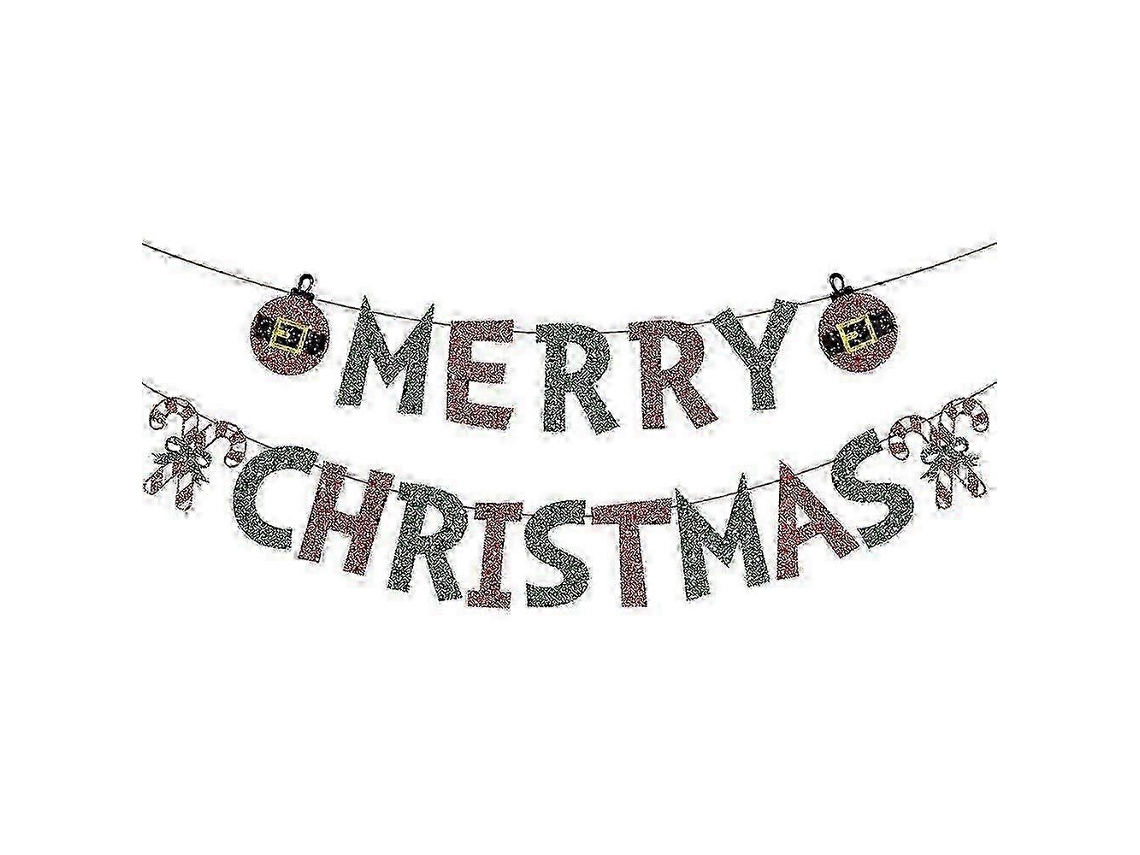 Faixa De Natal Com Letras Merry Christmas E Fio De 118 Polegadas