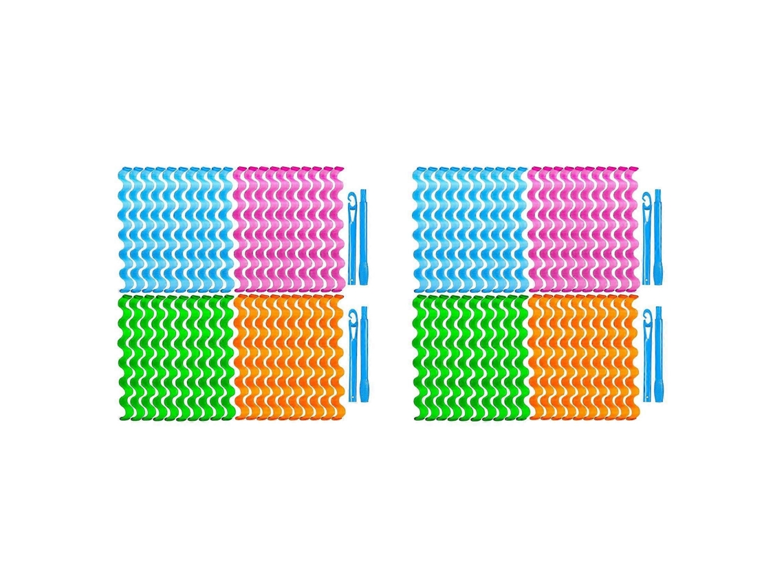 Kit com 80 Modeladores de Cachos Sem Calor, Que Não Danificam os Cabelos o Inclui 2 Conjuntos Ganchos para Estilizar e Cria GOKOCO