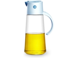 Dispenser De Azeite De Oliva Com Tampa Automática Aço Inoxidável Anti-goteo Garrafa De Vidro Cozinha 550ml