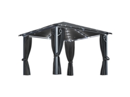 Gazebo VIDAXL Anthracite Tecido (3x3 m)