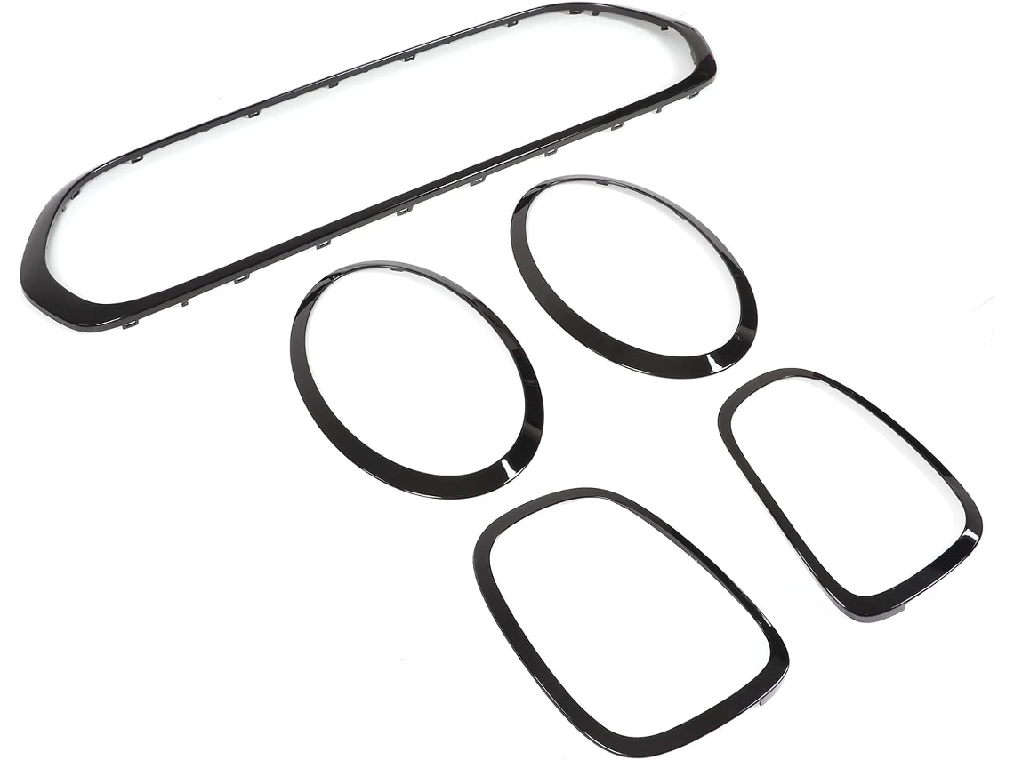 Grades de Proteção do Para choque Dianteiro, Grade do Capô em Preto Brilhante, Conjunto de 3 Peças, Compatível com R55 SFUSHOS