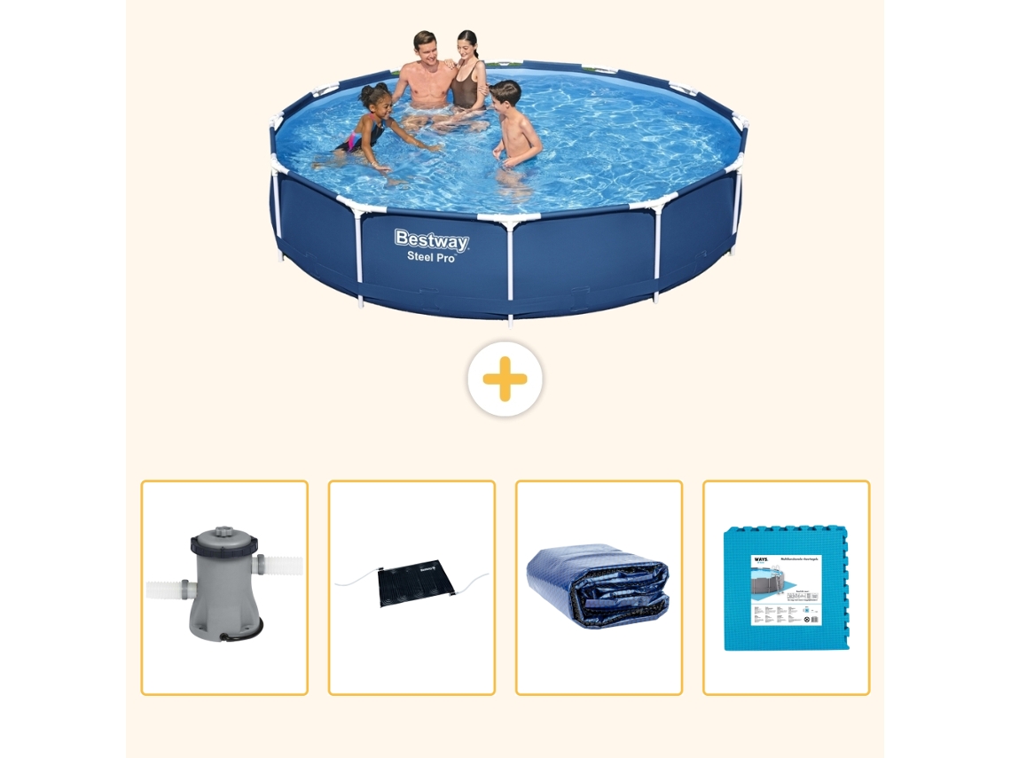 Bestway Piscina Bestway Steel Pro Redonda - 366x76 Cm - 5-peças S340