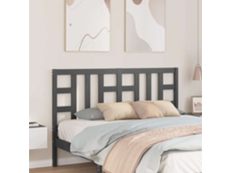 Vidaxl Cabeceira De Cama 166x4x100 Cm Pinho Maciço Cinzento