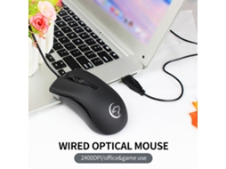 Ywyt G831 Mouse Óptico Com Fio 2400 Dpi 3 Botões Mouse Ergonômico Para Escritório E Jogos