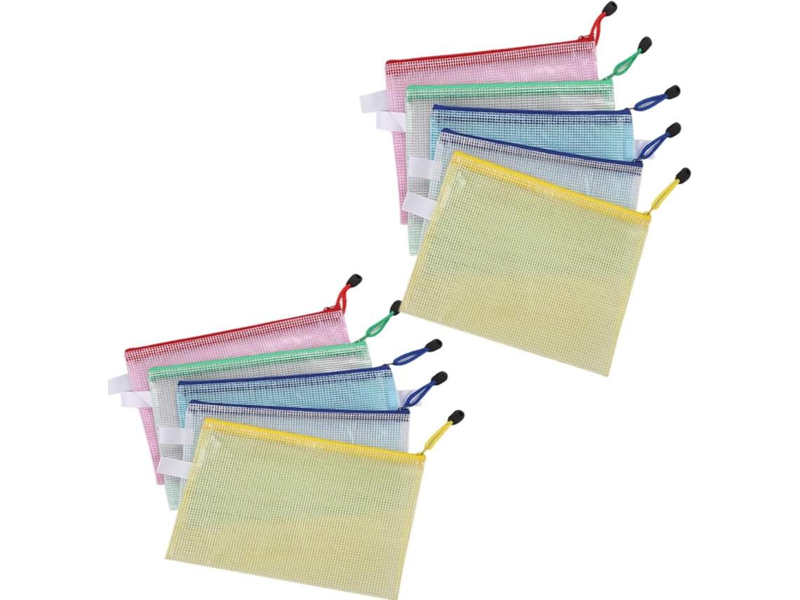 Pacote com 10 Bolsas Transparentes com 4 Zíperes B4 SFUSHOS