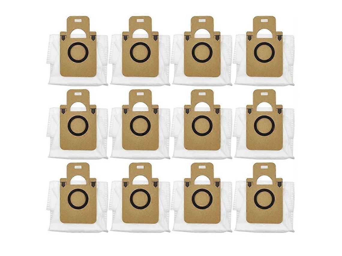 Conjunto De 12 Sacos Pó Para Aspirador Robô Bot D10 Plus Rls3d Peças Reposição Tuotuo
