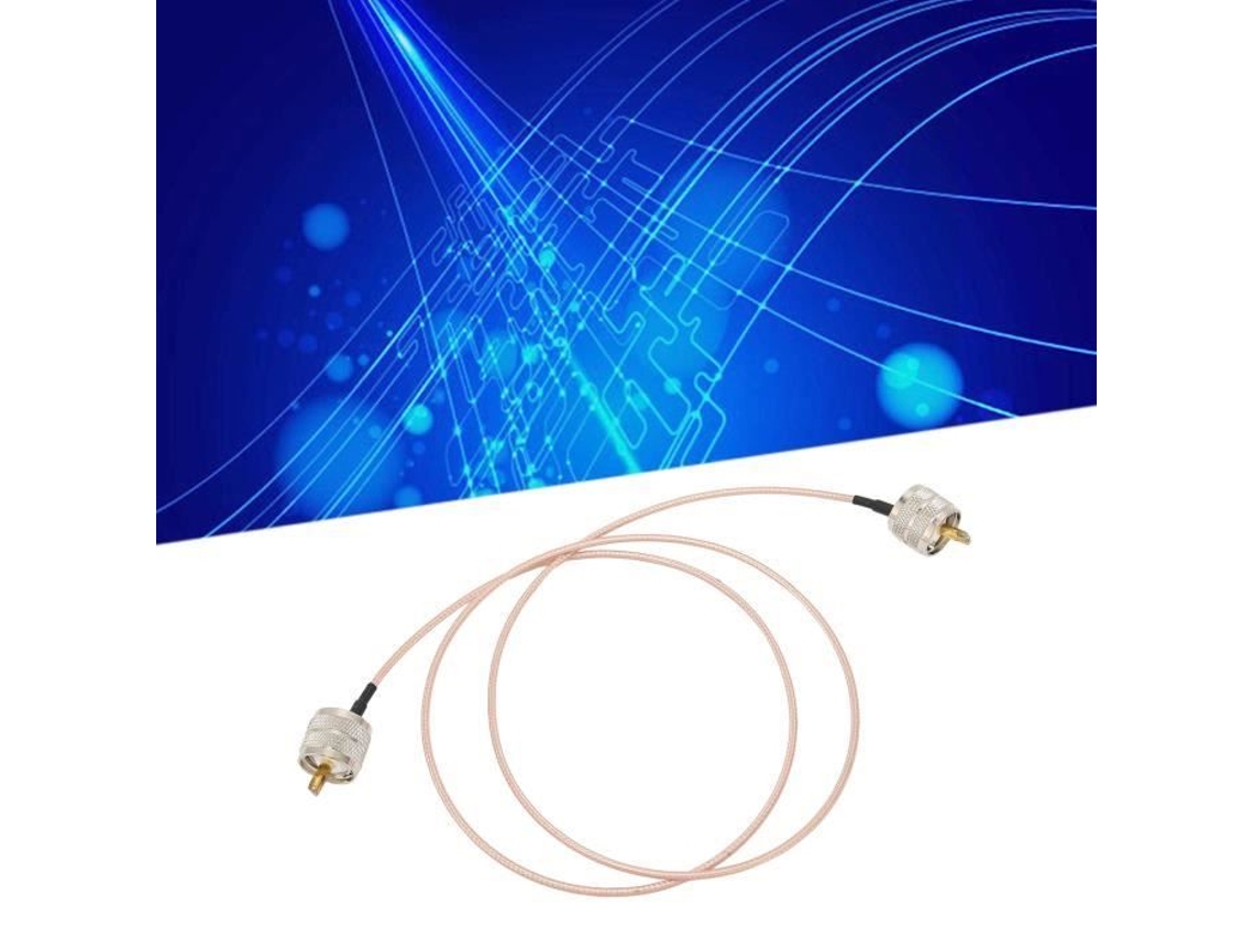 HURRISE Cabo de Remendo Coaxial de Baixa Perda Pl-259 Cabo de Salto Digital Som Resistente a Altas Temperaturas