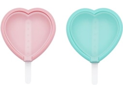 Conjunto De 2 Formas De Sorvete Silicone 13x10, 4 Cm Com Palitos E Tampa, Livre De Bpa E Reutilizável Para Picolés, Sorvetes E Iogurtes