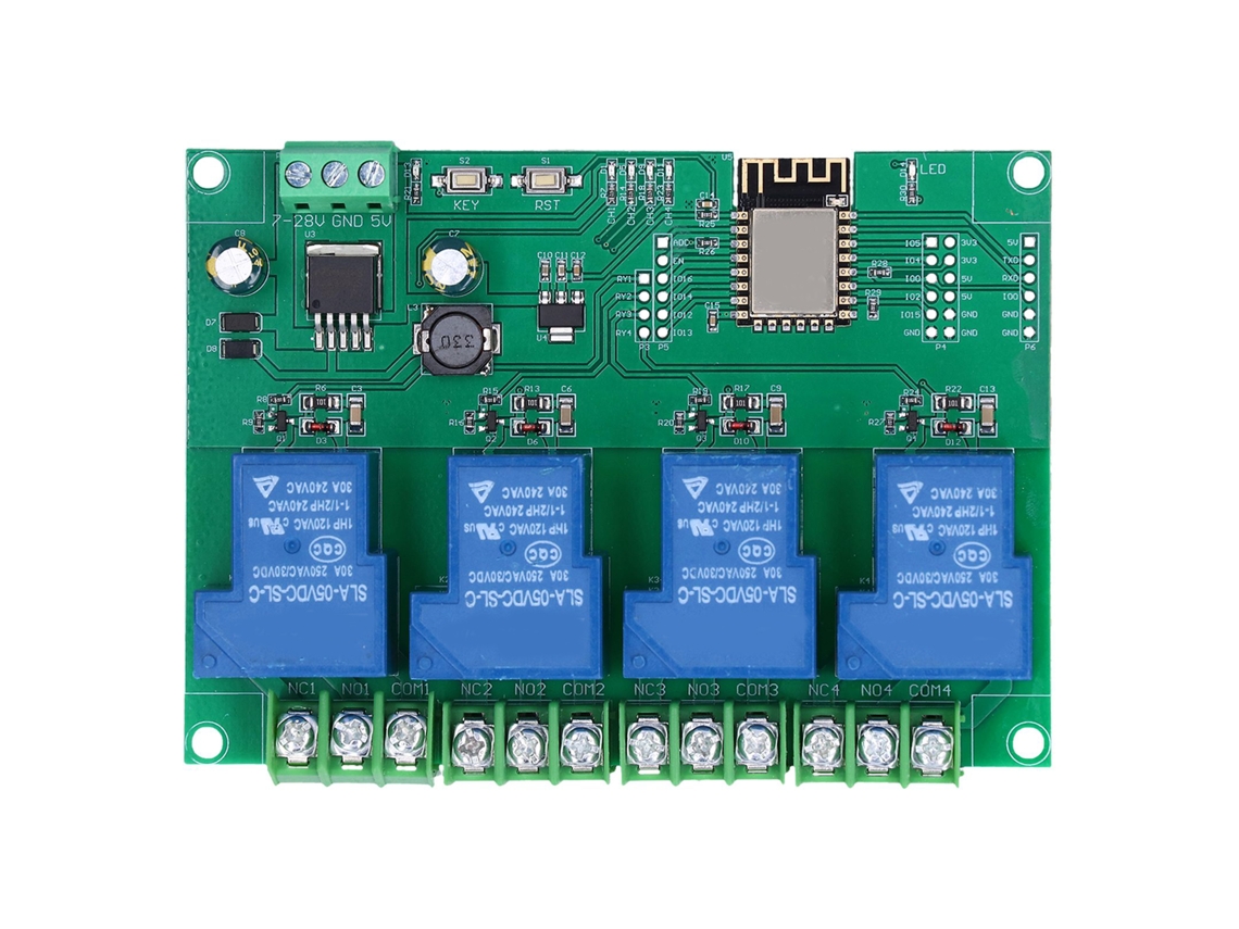 Laxiscreed Módulo De Relé Wifi De 4 Canais Para Carregamento Remoto E Diversas Voltagens