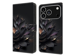 Capa Carteira Em Couro Com Fecho Magnético E Padrão 3d, Compatível Com Iphone 17 Pro Max.